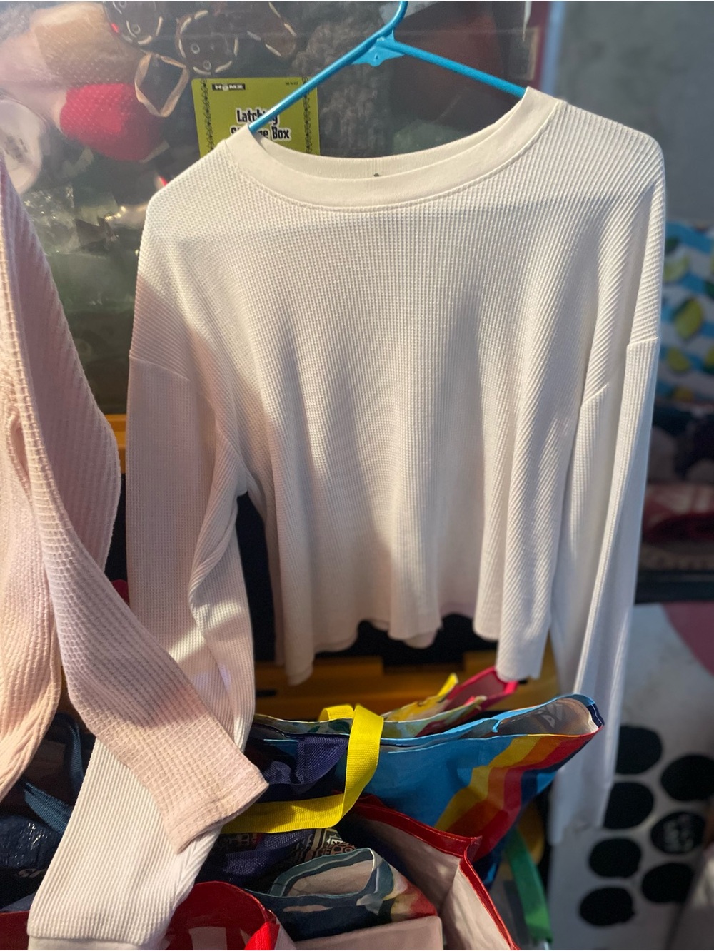 wild fable White Waffle Knit Long Sleeve Tee